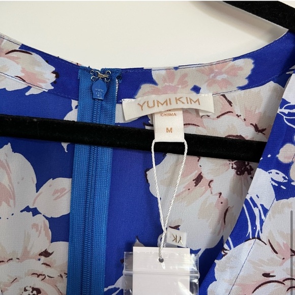 NWT Yumi Kim blue / white / pink silk floral romper - women’s size medium 🌸 - Picture 7 of 9